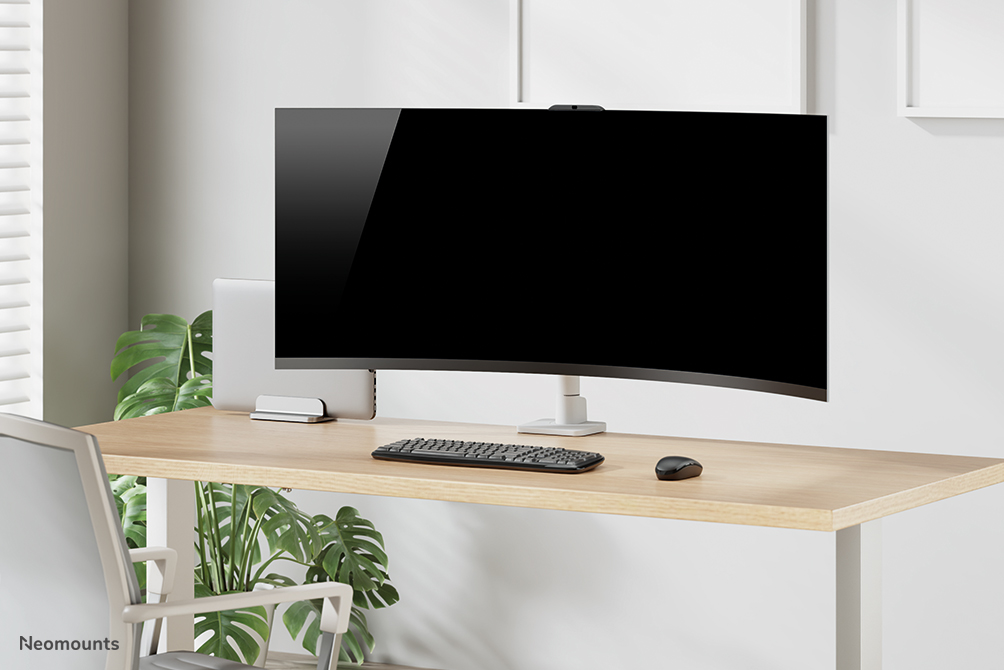 Neomounts DS70S-950WH1 Monitor arm 17-49" - gas spring - Topfix - 180°-stop